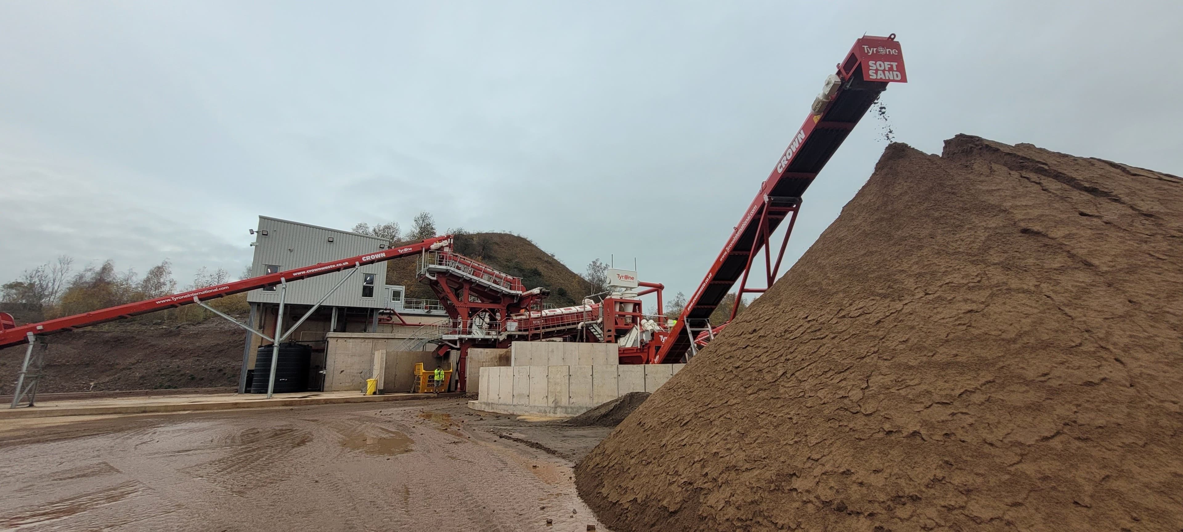 Soil washing in North America.